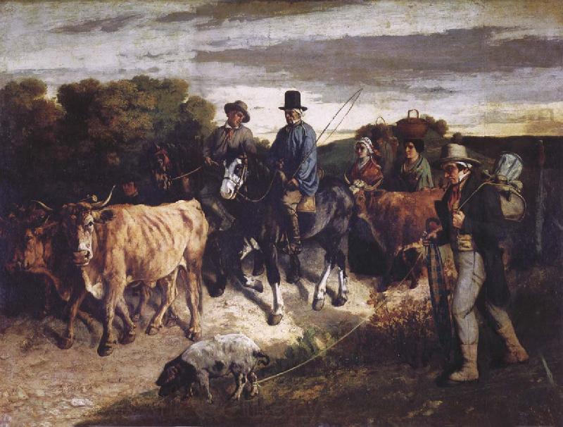 Gustave Courbet The Peasants of Flagey Returning from the Fair France oil painting art